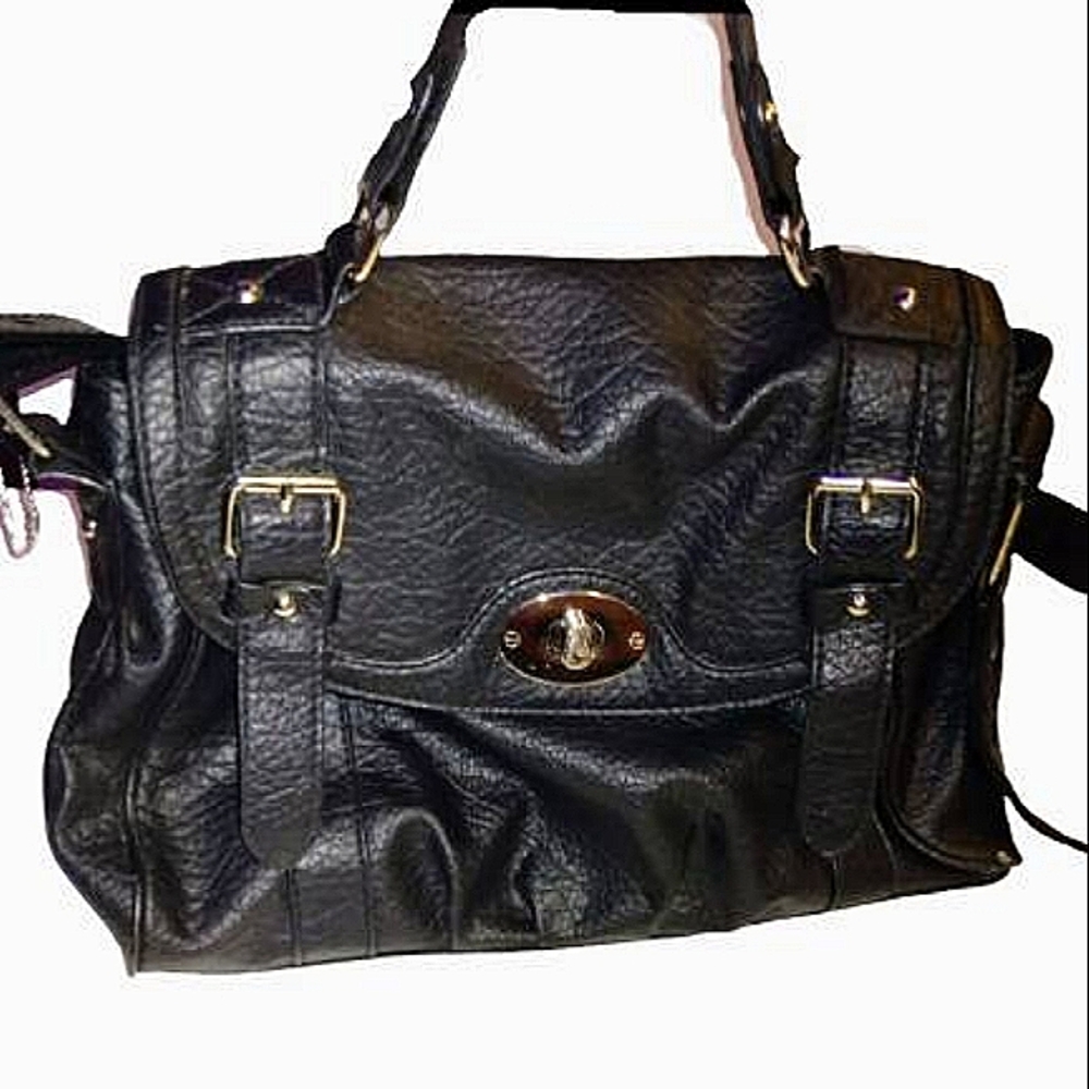 Black Leather Shoulder Bag